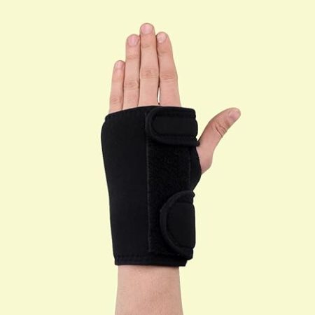Orthopedic Wrist Immobilizing Brace with Anatomical Thumb Opening � Both Left and Right Hand Compatible � Soft Breathable Fabric, Free Finger Movement - UnisizeCarpal Tunnel Wrist Brace (Left or Right) - Arm Compression Hand Support Splint - for Men, Women, Kids, Bowling, Tendonitis, Arthritis, Athletic Pain, Sports, Golf - Universal Adjustable Fit