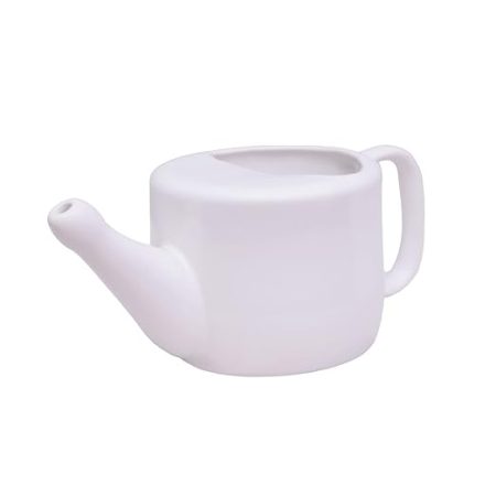 Ceramic Jala Neti Pot with Support � higher capability - Holds eight.50 oz or 250 milliliter � Spill Proof with Comfort Grip - nonleaded and Microwave and Dishwasher Safe