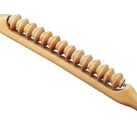 Manual Wooden Fascia Massage Roller Trigger Points for Release Cellulite Sore Muscle Blasting (Massager 2) | Health & Wellness Tool
