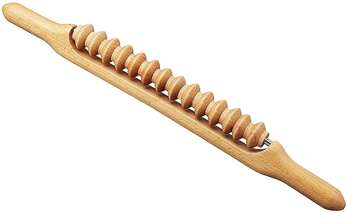 Manual Wooden Fascia Massage Roller Trigger Points for Release Cellulite Sore Muscle Blasting (Massager 2) | Health & Wellness Tool