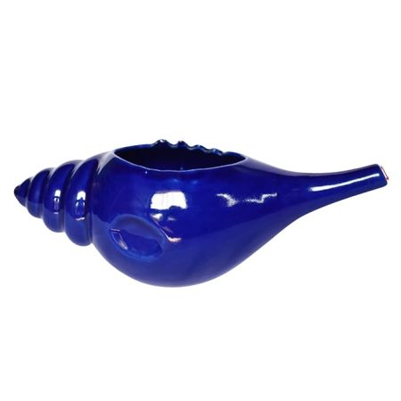 Leak Proof Durable Ceramic Neti Pot Non-Metallic and | Microwave and Dishwasher Friendly Natural Treatment for Sinus and Congestion Attractive Designed Blue pcs 1