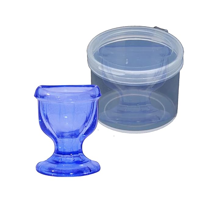 Superior Smooth Edge Glass Eye Flush Cup Transparent Eye Flush Cup Clear Eye Flush Cup Eye Flush Set Portable eye flush cup for travel at home pc 1