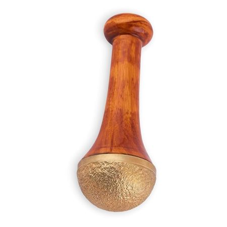 Soulvinee� Bronze Kansa Natural Vatki Cup Ayurvedic Detox Foot Massager Relaxation And Deep Cleaning Ancient Indian Technique Ayurvedic Kansa Vatki Foot Massage,Brown Set 1