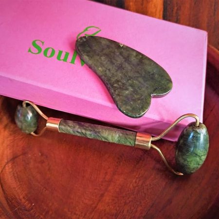 Roller Face Massager For Women Men Natural Jade Stone Tool for Face Eye Neck Foot Massage | Skin care And Anti-Aging Therapy (Only Roller)
